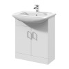 Nuie Mayford White Gloss 650mm Floor Standing Cabinet & Square Basin