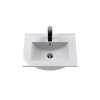 Cube 500mm Matt Dove Grey Floor Standing Cabinet & Minimalist Basin - 1 Tap Hole
