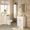Cube 600mm White Gloss Floor Standing Cabinet & Minimalist Basin - 1 Tap Hole