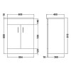 Edge 600mm Floor Standing Cabinet & Minimalist Basin - 1 Tap Hole