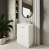 Edge 600mm Floor Standing 2 Drawer Cabinet & Mid-Edge Basin - 1 Tap Hole