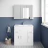 Eden 800mm Floor Standing Cabinet & Minimalist Basin - 1 Tap Hole