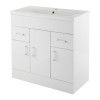 Eden 800mm Floor Standing Cabinet & Minimalist Basin - 1 Tap Hole