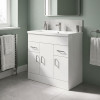 Eden 800mm Floor Standing Cabinet & Mid-Edge Basin - 1 Tap Hole