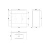Eden 800mm Floor Standing Cabinet & Mid-Edge Basin - 1 Tap Hole