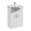 Floe 550mm Floor Standing Cabinet & Basin - 1 Tap Hole