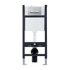 Pro 1135mm WC Frame/Concealed Cistern & Chrome Flush Plate