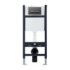 Pro 1135mm WC Frame/Concealed Cistern & Gunmetal Flush Plate