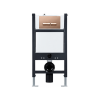 Pro 820mm Under Window WC Frame/Concealed Cistern & Brushed Bronze Flush Plate