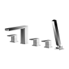 Nuie Windon Chrome Deck Mounted 5 Tap Hole Bath Shower Mixer