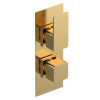 Windon Brushed Brass Square Single Outlet Thermostatic Concealed Shower Valve