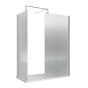 Nuie Fluted 1000mm x 1850mm Chrome Wetroom Screens