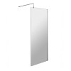 Hudson Reed Chrome 700mm x 1950mm Wetroom Screen (Shower Shield) & Support Bar