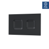 Matt Black Square Dual Push Button Plate