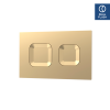 Brushed Brass Square Dual Push Button Plate