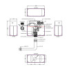 Air Pneumatic Comfort Height Dual Flush Universal Access Concealed Cistern With Chrome Push Plate
