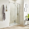 ICE Chrome 1400mm Sliding Shower Door 6mm Glass  (1850mm)