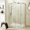 ICE Chrome 1200mm x 900mm Offset Shower Cubicle Single Door 6mm Glass (1850mm)