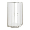 ICE Chrome Quadrant Shower Cubicle 900mm x 900mm Double Door 6mm Glass (1850mm)
