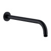 Round Matt Black Wall Mounted Shower Arm 300mm