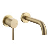 Brisbane Brushed Brass Wall Mounted Basin Mixer