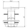 Flip Top Chrome Basin Waste (Slotted)