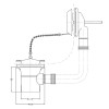 Chrome Bath Retainer Waste & Overflow with Chrome Brass Plug & Ball Chain