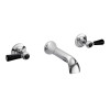 Hudson Reed Topaz Chrome/Black Lever Wall-Mounted Bath Spout