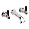 Hudson Reed Topaz Chrome/Black Lever Wall-Mounted Bath Spout