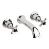 Hudson Reed Topaz Chrome/Black Crosshead Bath Spout & Stop Taps