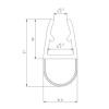 Universal 4-6mm Shower Door Seal For Gap Upto 6mm BSEAL04