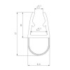 Universal 4-6mm Shower Door Seal For Gap Upto 6mm BSEAL04