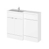 Hudson Reed Fusion White Gloss 1100mm Combination Furniture Pack - Left Hand