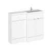 Hudson Reed Fusion White Gloss 1100mm Combination Furniture Pack - Right Hand