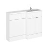 Hudson Reed Fusion White Gloss 1200mm Combination Furniture Pack - Right Hand