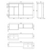 Hudson Reed Fusion White Gloss 1500mm Combination Furniture Pack - Left Hand
