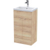 Hudson Reed Fusion Bleached Oak 500mm Vanity Unit & Basin (355mm Deep)