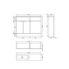 Hudson Reed Fusion Anthracite Woodgrain 1100mm Slimline Combination Furniture Pack