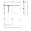 Hudson Reed Fusion Anthracite Woodgrain 1200mm Slimline Combination Furniture Pack