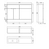 Hudson Reed Fusion Anthracite Woodgrain 1200mm Slimline Combination Furniture Pack