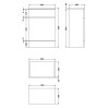 Hudson Reed Fusion Anthracite Woodgrain 600mm WC Unit & Top (355mm Deep)