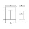 Hudson Reed Fusion Grey Gloss 600mm Vanity Unit & Basin (355mm Deep)