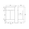 Hudson Reed Fusion Grey Gloss 500mm Vanity Unit & Basin (355mm Deep)