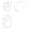 Mayford 1300mm Complete Furniture Package (Lawton BTW Pan & Seat & Concealed Cistern)