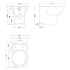 Ice 950mm Complete Furniture Package (Lawton BTW Pan & Seat & Concealed Cistern)