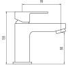 Cubix Chrome Mini Basin Mono Mixer & Slotted Sprung Basin Waste