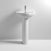 Harmony 500mm Basin & Full Pedestal - 1 Tap Hole
