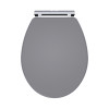 Nuie Satin Grey Soft Close Wooden Toilet Seat