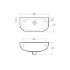 RAK Compact 450mm Slim Line Basin - 1 Tap Hole - Left Hand