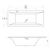 Cube Square 1700mm x 750mm Double Ended Bath & Leg Set